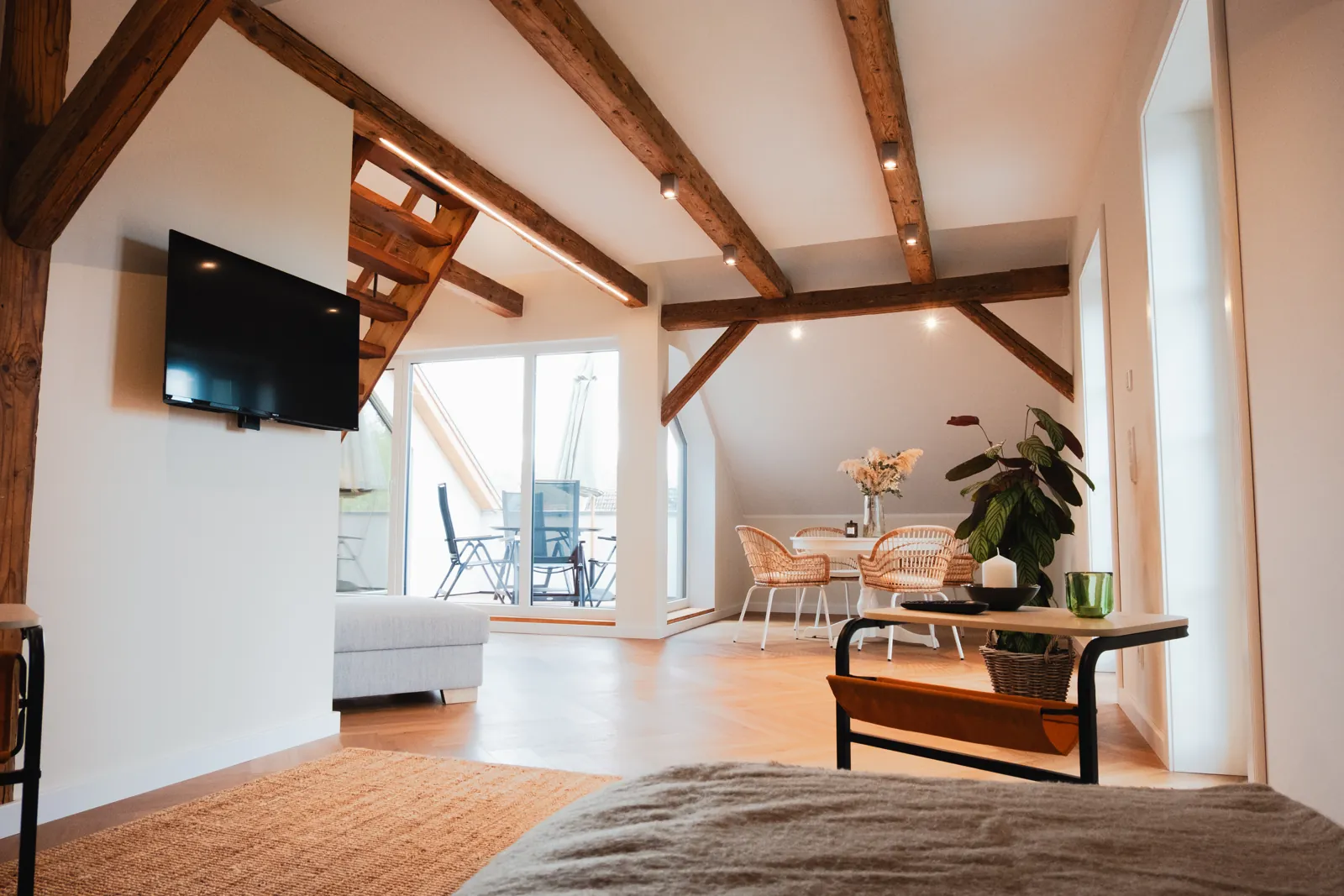 Apartment Berta — Wohnbereich mit Küche